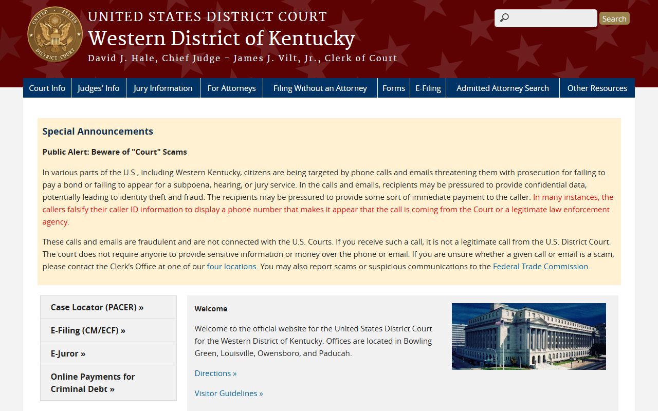 Barren County inmate records Western District of Kentucky court source
