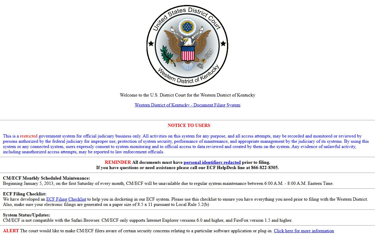 Barren County inmate records federal CM ECF source
