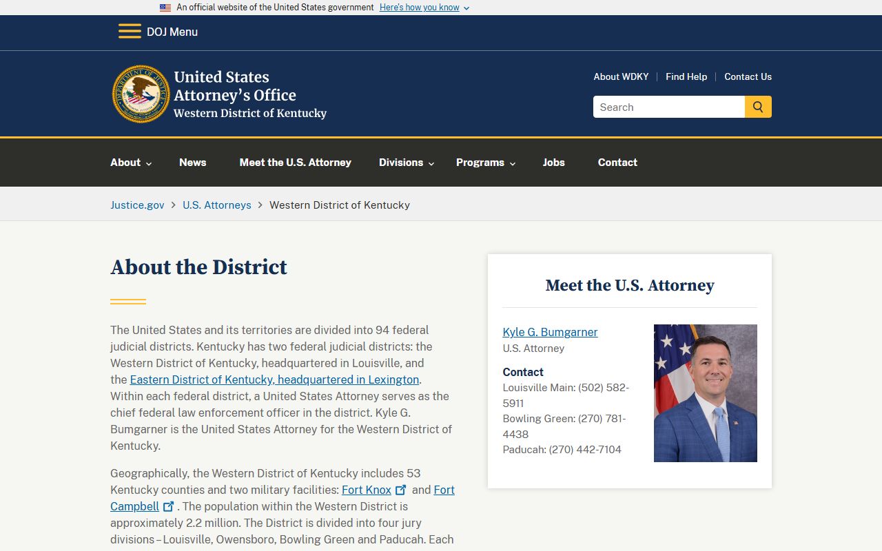 Barren County warrant records U.S. Attorney Western District Kentucky source